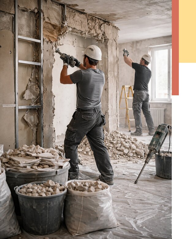 Демонтажные работы в Ахтубинске от 2796 руб. — услуги и цена под ключ | ОТДЕЛОЧНИК-Хтб