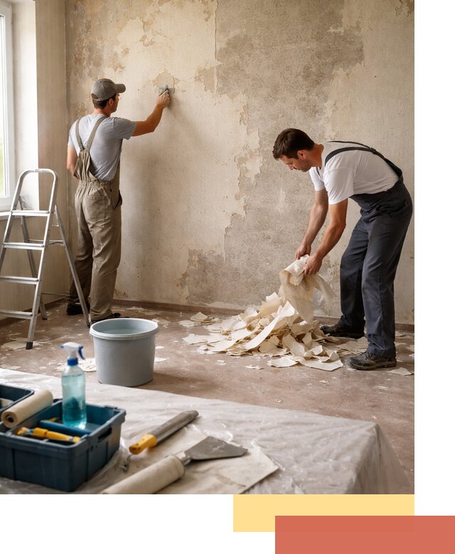 Снятие старых обоев в Ахтубинске быстро и качественно