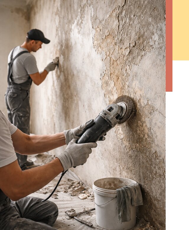 Снятие и удаление краски со стен в Ахтубинске от 2175 руб. — ОТДЕЛОЧНИК-Хтб