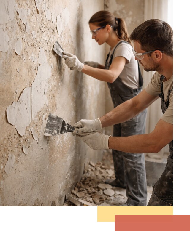 Снятие старой шпаклевки и подготовка поверхностей в Ахтубинске