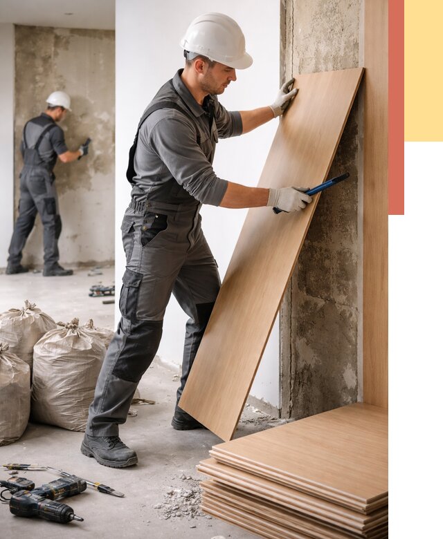 Демонтаж стеновых панелей в Ахтубинске от 3624 руб. за м² быстро и недорого | ОТДЕЛОЧНИК-Хтб