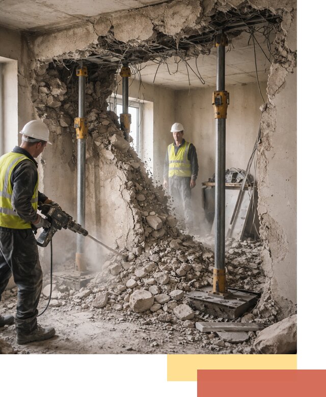 Снос несущих стен в Ахтубинске с гарантией безопасности и качества