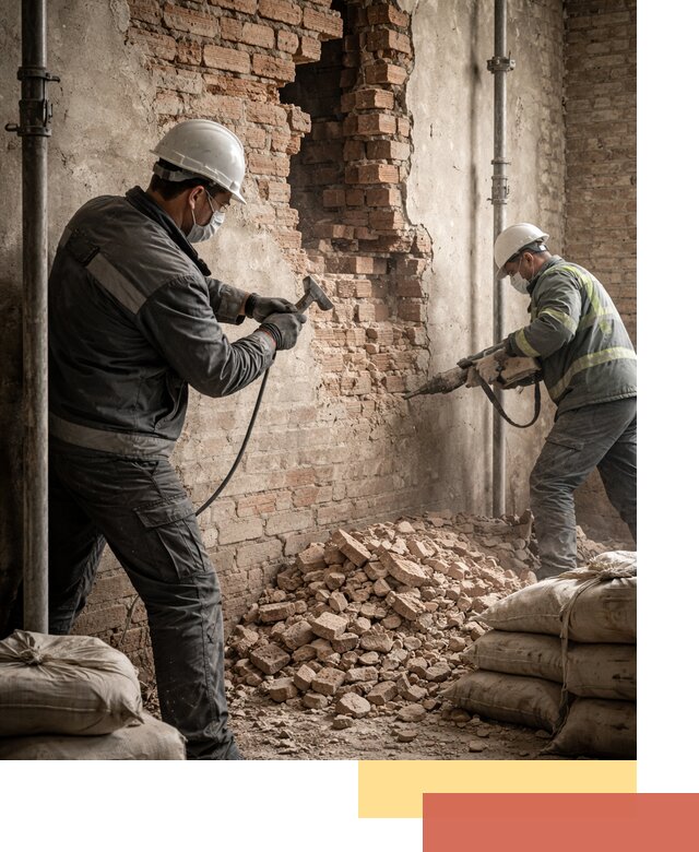 Демонтаж кирпичных стен в Ахтубинске быстро и безопасно