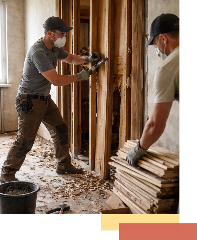 Демонтаж деревянных перегородок в Ахтубинске быстро и аккуратно