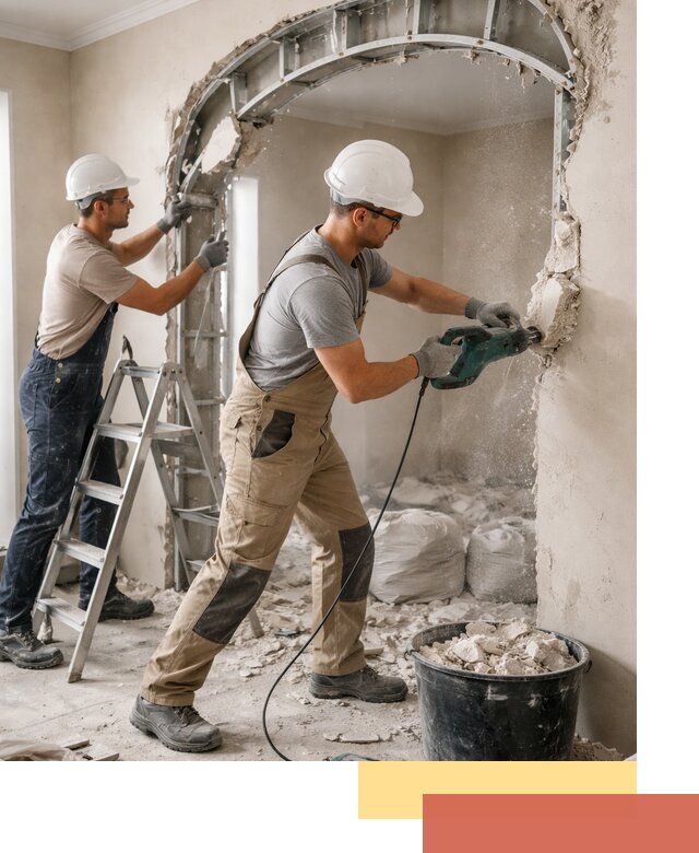 Демонтаж гипсокартонной арки в Ахтубинске быстро и аккуратно