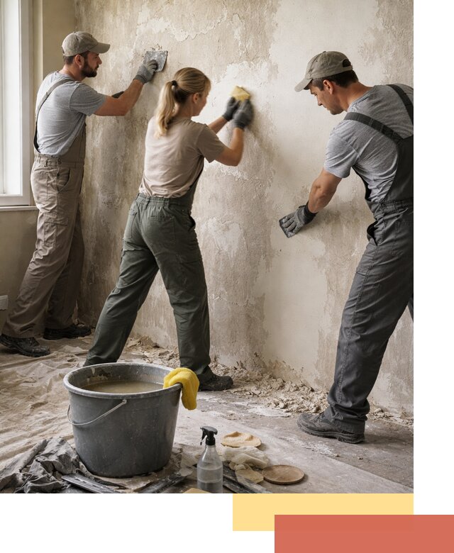 Очистка стен от клея и грунтовки в Ахтубинске качественно и быстро