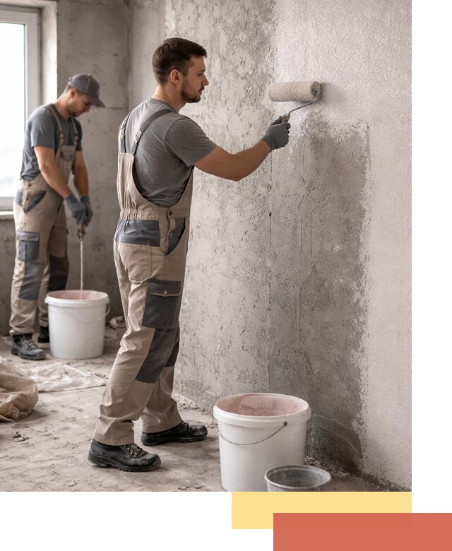 Нанесение бетоноконтакта на стены в Ахтубинске для последующей отделки