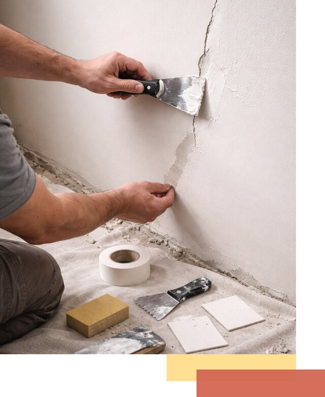 Заделка трещин и сколов в стенах и потолках в Ахтубинске