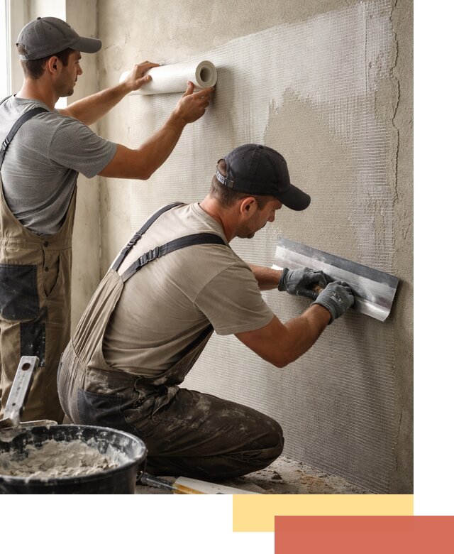 Армирование стен стеклосеткой в Ахтубинске для прочной отделки