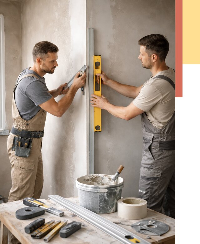 Выведение углов стен в Ахтубинске от 1916 руб. быстро и недорого | ОТДЕЛОЧНИК-Хтб