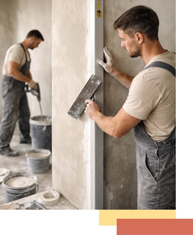 Выведение углов стен в Ахтубинске: монтаж и оштукатуривание