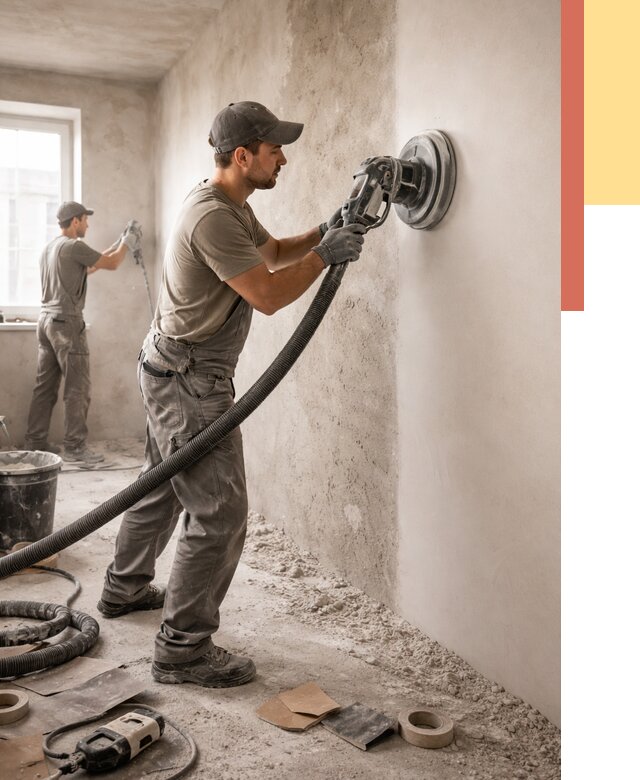 Шлифовка стен в Ахтубинске от 1243 руб/м2 — быстро и недорого | ОТДЕЛОЧНИК-Хтб