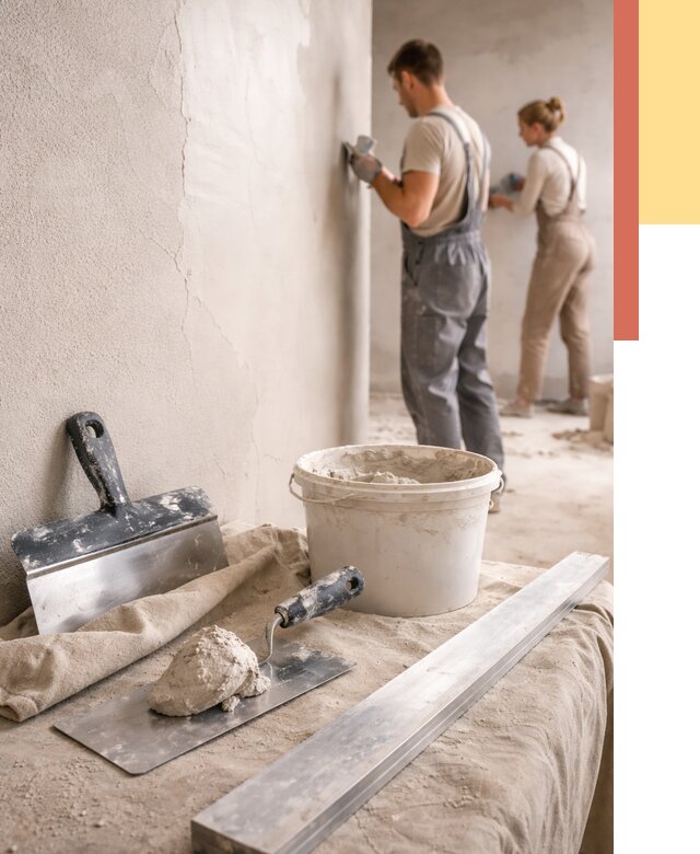 Штукатурка стен гипсовая в Ахтубинске от 4660 руб/м2 — быстро и недорого | ОТДЕЛОЧНИК-Хтб