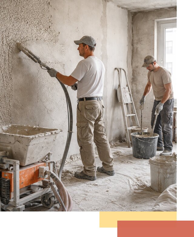 Машинная штукатурка стен в Ахтубинске — быстро и качественно