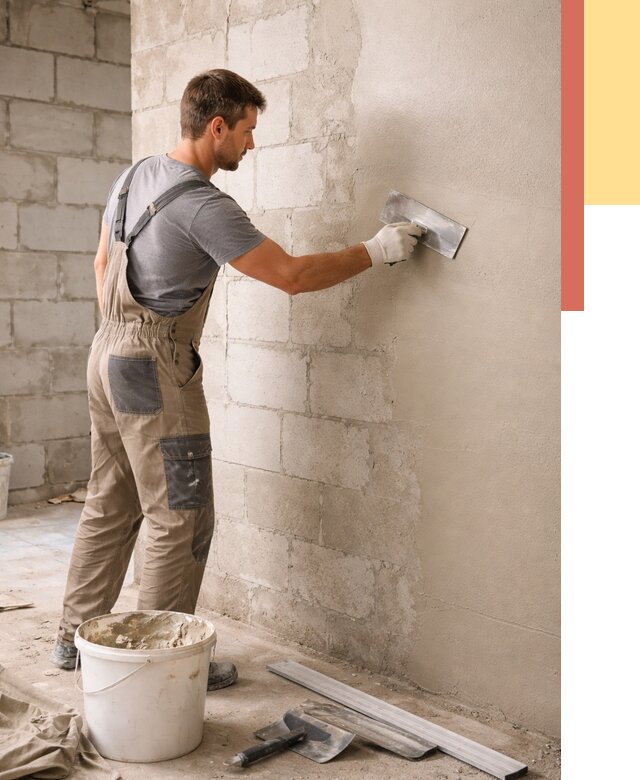 Штукатурка стен из газобетона в Ахтубинске от 2175 руб./м2 — быстро и недорого | ОТДЕЛОЧНИК-Хтб