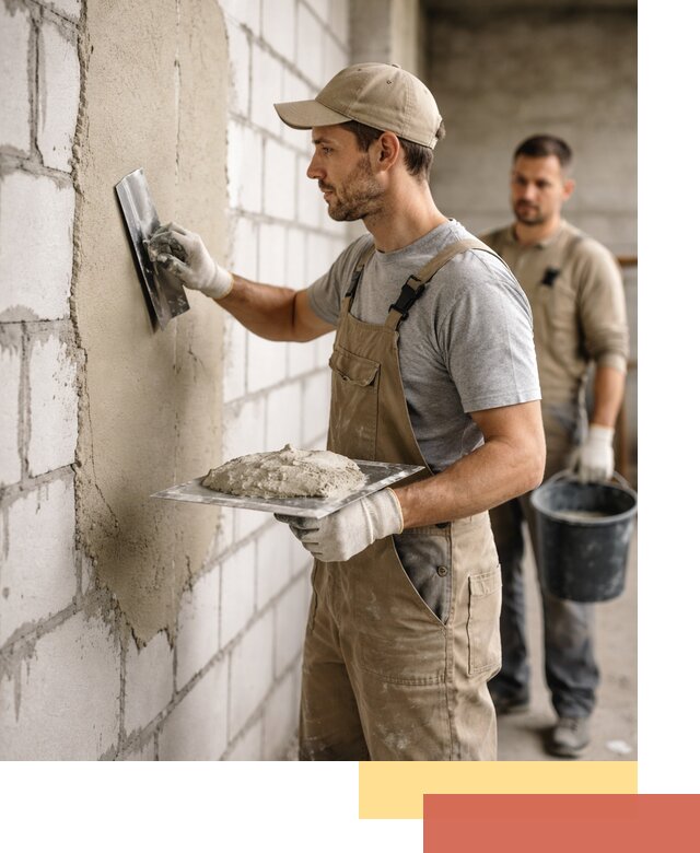 Штукатурка стен из газобетона в Ахтубинске под ключ