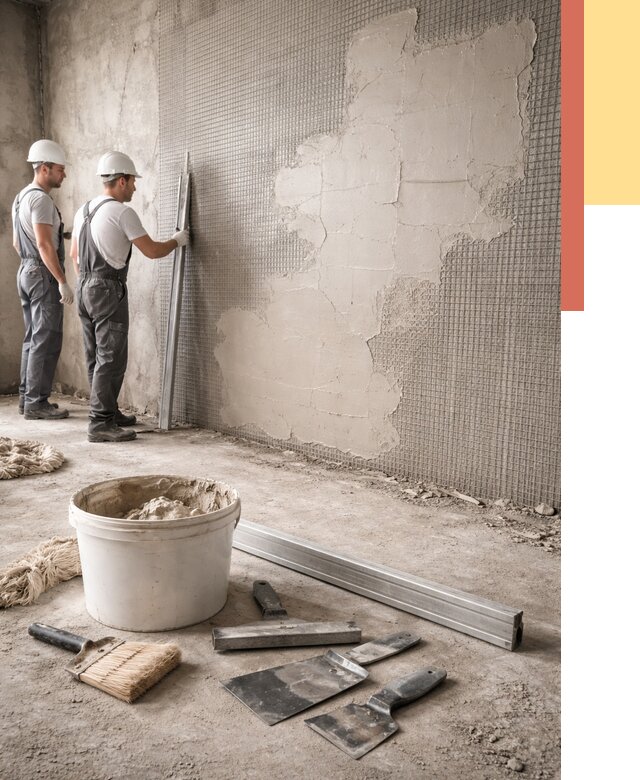 Штукатурка стен по сетке в Ахтубинске от 5695 руб./м2 — быстро и недорого | ОТДЕЛОЧНИК-Хтб