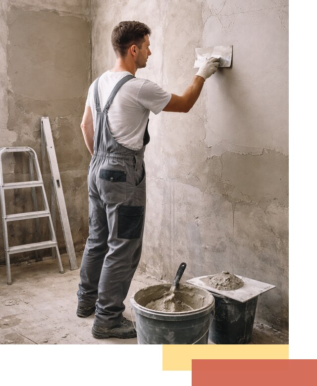 Штукатурка стен в ванной под ключ в Ахтубинске