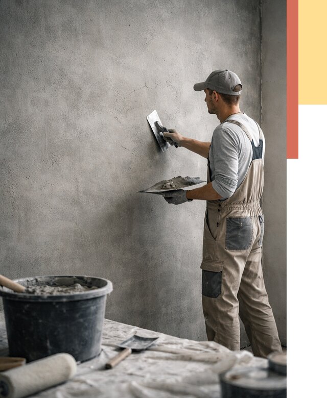 Декоративная штукатурка под бетон в Ахтубинске от 2589 руб./м² — нанесение под ключ | ОТДЕЛОЧНИК-Хтб