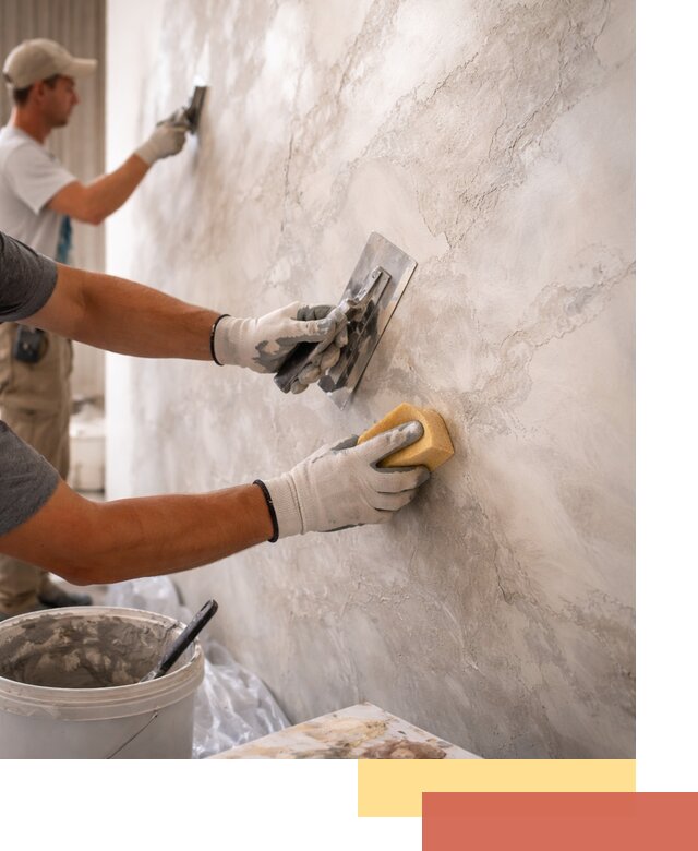 Декоративная штукатурка под мрамор в Ахтубинске для стен и потолков