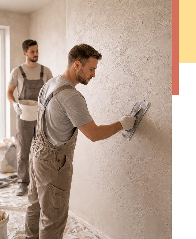 Фактурная штукатурка стен в Ахтубинске от 4349 руб./м² — заказать под ключ | ОТДЕЛОЧНИК-Хтб