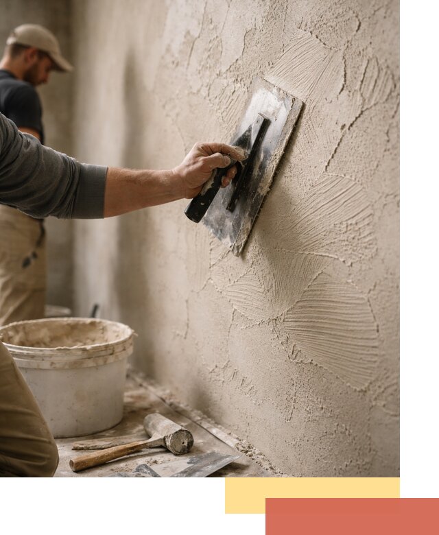 Фактурная штукатурка стен в Ахтубинске — монтаж, отделка, реставрация