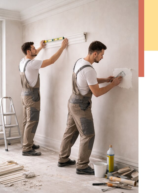 Монтаж лепнины на стены в Ахтубинске от 4660 руб. — недорого, быстро | ОТДЕЛОЧНИК-Хтб