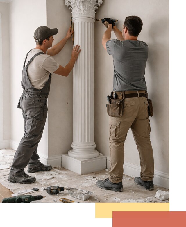 Установка декоративных колонн в Ахтубинске под ключ