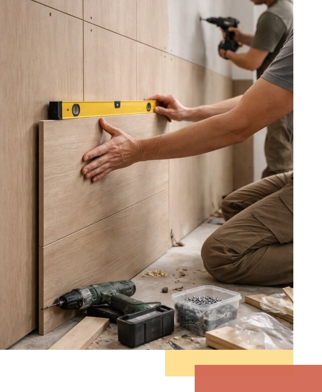 Профессиональный монтаж МДФ панелей на стены в Ахтубинске