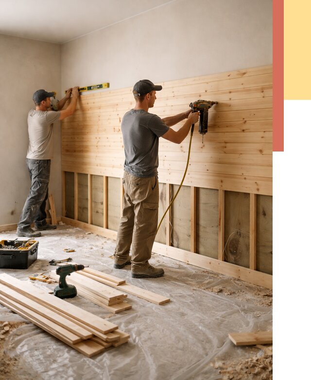 Монтаж деревянной вагонки на стены в Ахтубинске от 7766 руб. | Услуги монтажа вагонки | ОТДЕЛОЧНИК-Хтб