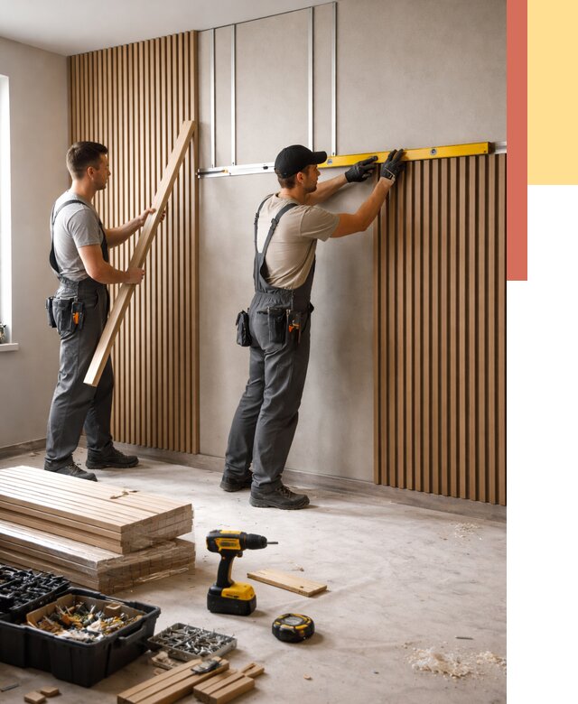 Монтаж реечных панелей на стены в Ахтубинске от 1243 руб. — быстро и недорого | ОТДЕЛОЧНИК-Хтб