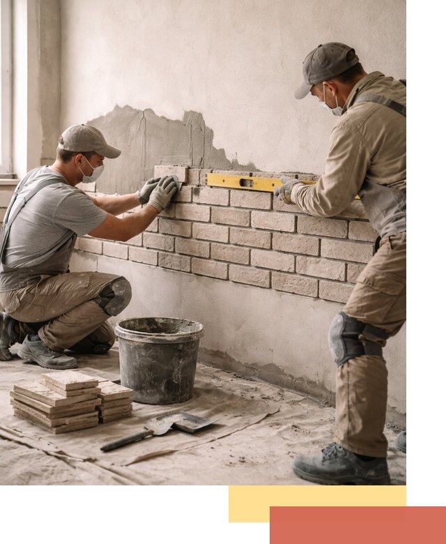 Монтаж декоративного кирпича профессионально в Ахтубинске