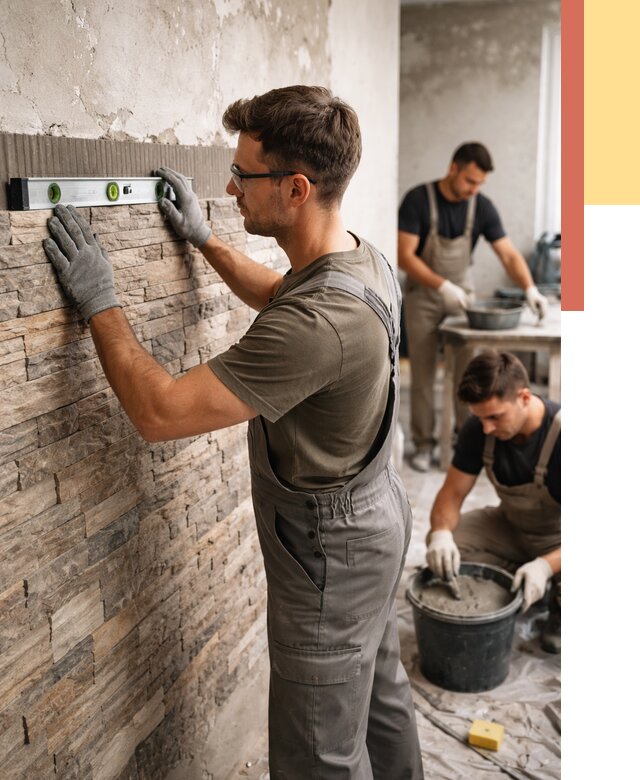 Монтаж искусственного камня в Ахтубинске от 4660 руб. под ключ | ОТДЕЛОЧНИК-Хтб