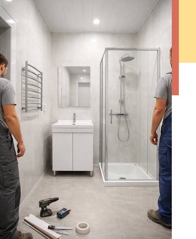 Отделка ванной комнаты панелями ПВХ в Ахтубинске от 4660 руб. за м2 | ОТДЕЛОЧНИК-Хтб