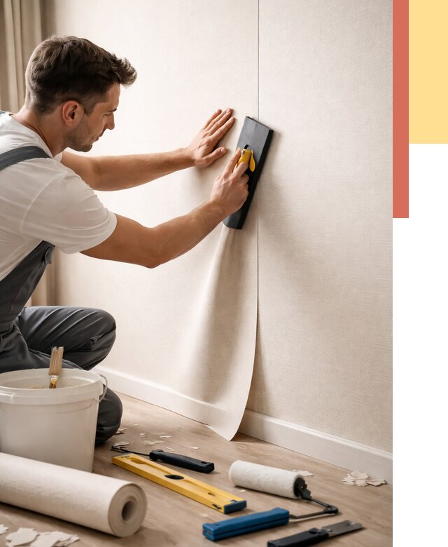 Поклейка виниловых обоев в Ахтубинске от 4660 руб. | Быстро и недорого — ОТДЕЛОЧНИК-Хтб