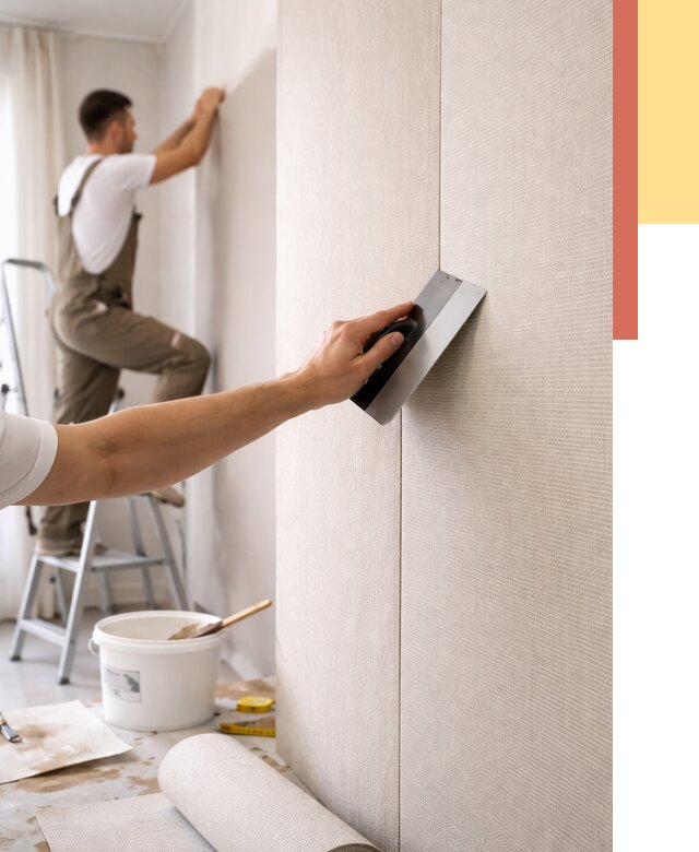 Поклейка текстильных обоев в Ахтубинске от 4660 руб. под ключ | ОТДЕЛОЧНИК-Хтб