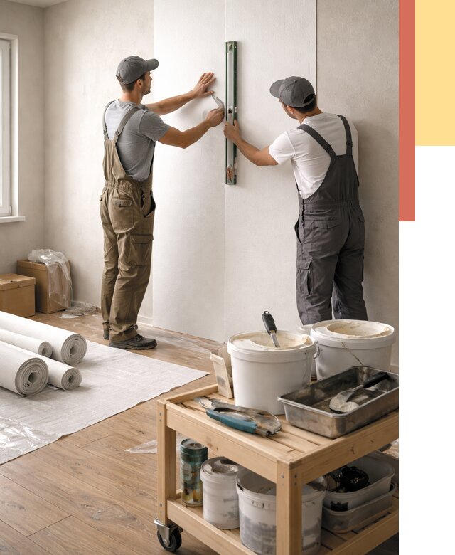 Поклейка стеклообоев в Ахтубинске от 6731 руб. за м2 — быстро и недорого | ОТДЕЛОЧНИК-Хтб