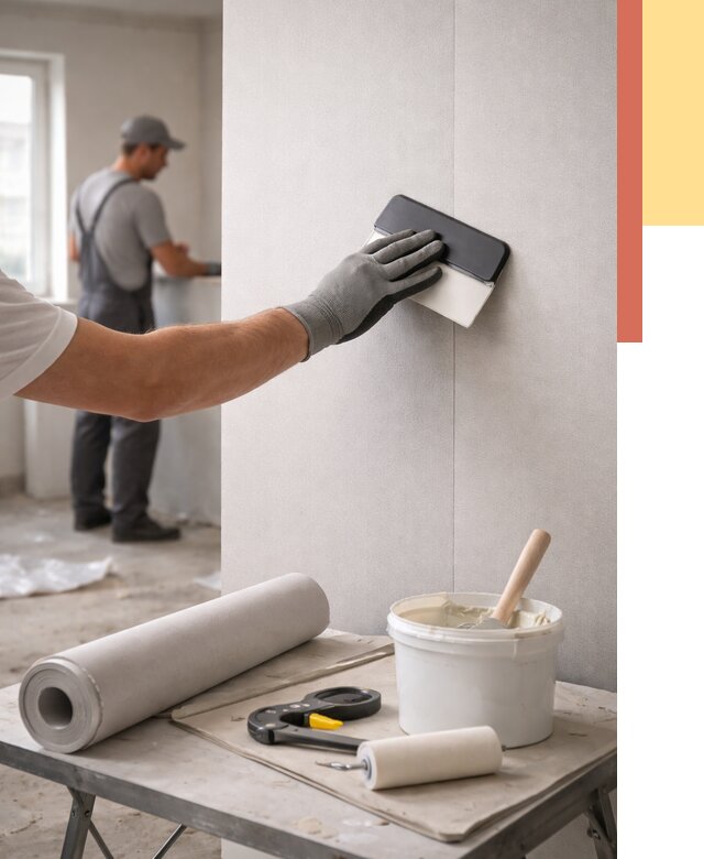 Поклейка обоев под покраску в Ахтубинске от 3624 руб. за м2 | ОТДЕЛОЧНИК-Хтб