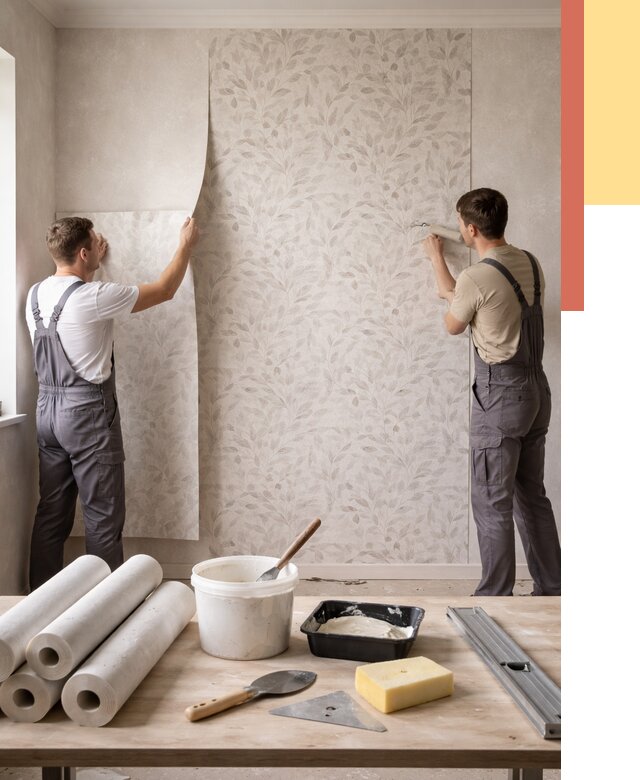 Поклейка обоев с подбором рисунка в Ахтубинске от 3624 руб. | ОТДЕЛОЧНИК-Хтб - быстро и недорого