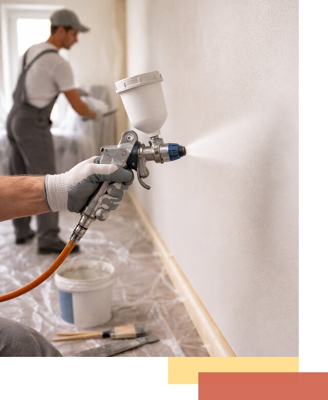 Покраска стен краскопультом в Ахтубинске быстро и качественно