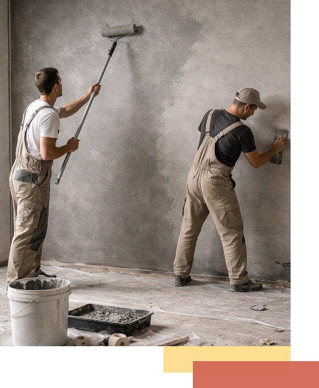 Покраска стен под бетон в Ахтубинске профессионально и недорого