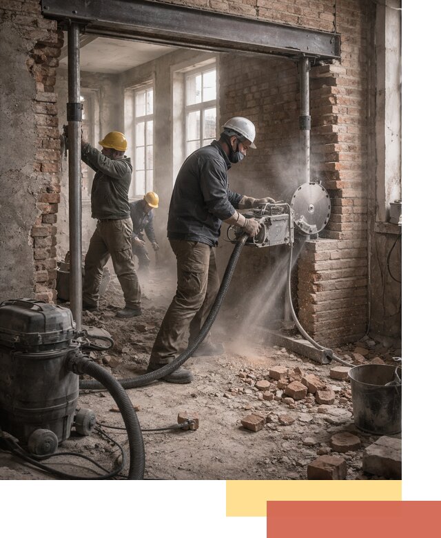 Прорезка проема в стене под дверной или оконный проем в Ахтубинске