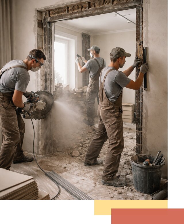 Расширение дверного проема под установку новой двери в Ахтубинске