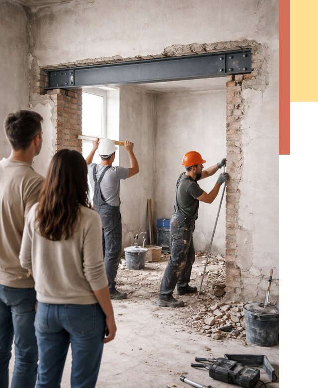 Усиление проема в стене в Ахтубинске от 9837 руб. — усиление дверного проема металлоконструкцией | ОТДЕЛОЧНИК-Хтб