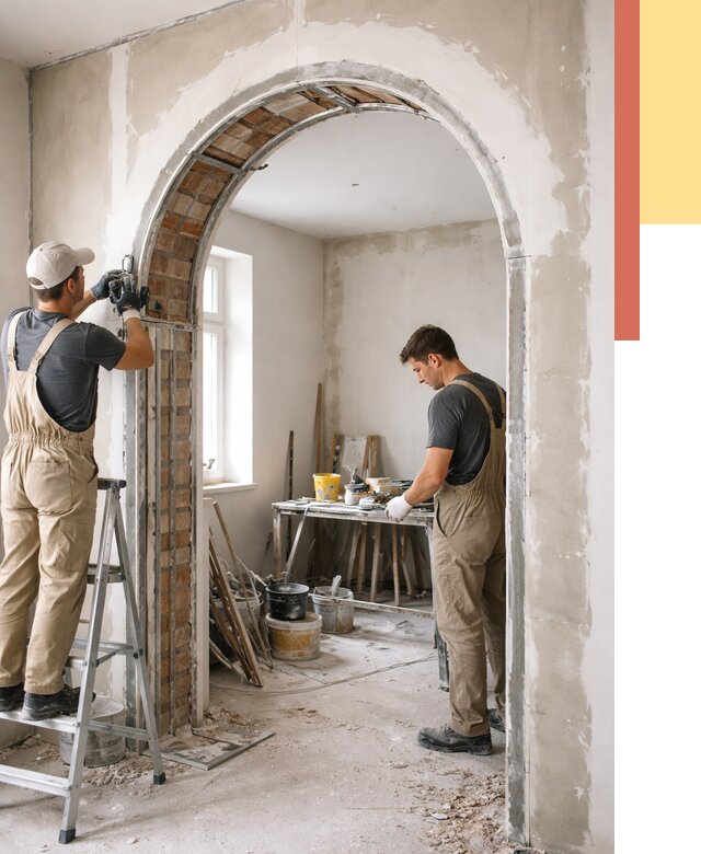 Устройство арочного проема в Ахтубинске от 9837 руб. под ключ — быстро и недорого | ОТДЕЛОЧНИК-Хтб