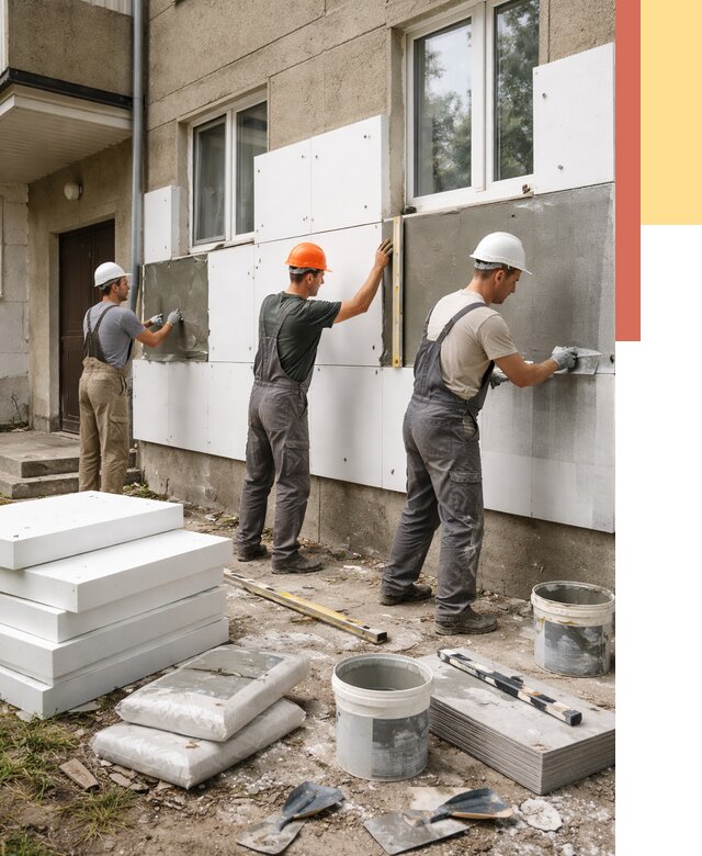 Утепление стен пенопластом в Ахтубинске от 1812 руб. — недорого и под ключ | ОТДЕЛОЧНИК-Хтб