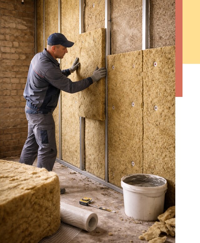 Утепление стен минватой в Ахтубинске от 1398 руб./м2 — недорого и быстро | ОТДЕЛОЧНИК-Хтб