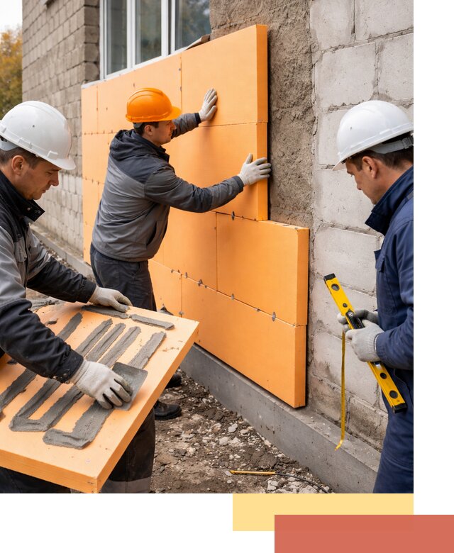 Утепление фасада пеноплексом под ключ в Ахтубинске