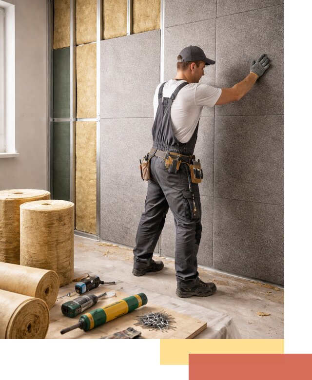 Профессиональная шумоизоляция стен в Ахтубинске для квартиры и офиса