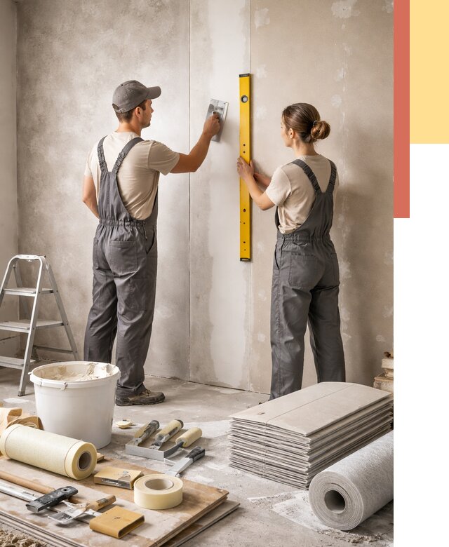 Отделка стен в Ахтубинске от 1553 руб/м² — недорого, быстро, под ключ | ОТДЕЛОЧНИК-Хтб